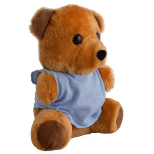 Teddy Plush Toy Sky Blue-Brown Angle